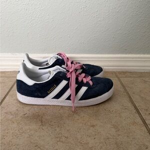Adidas Gazelle Navy and Pink Sneakers